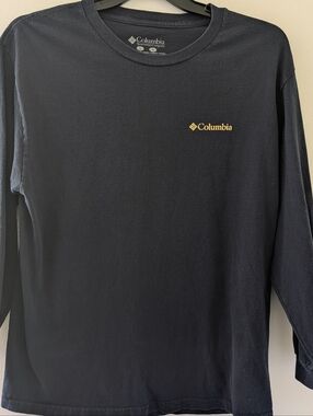 Mens Columbia Long Sleeve Logo Tee
